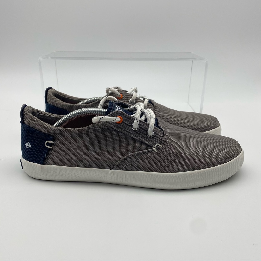 Sperry Top Sider Men Size 6 Shoes Gray Fabric Casual Lace Up Sneakers Low